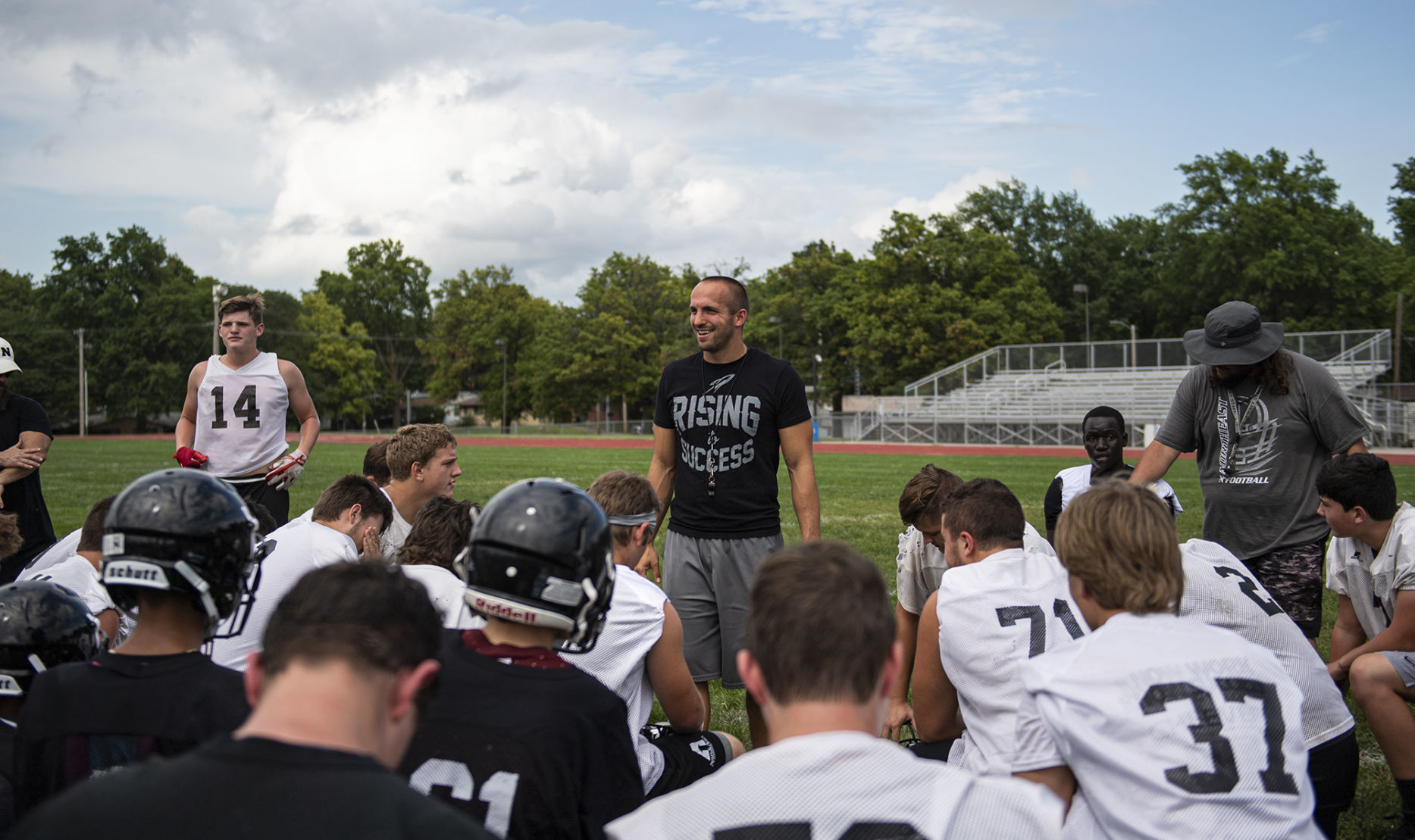 Northeast football practice, 8.12